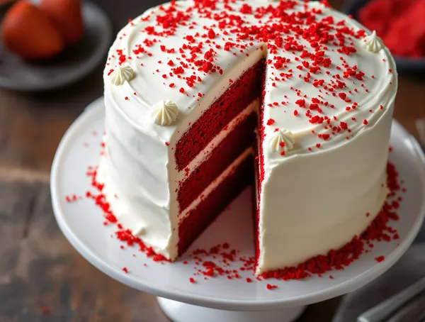 Tort Red Velvet cu Frosting de Cream Cheese