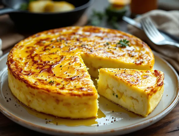 Tortilla española cu cartofi și ouă