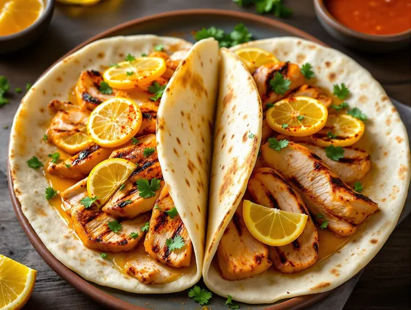 Tortillas cu pui la grătar