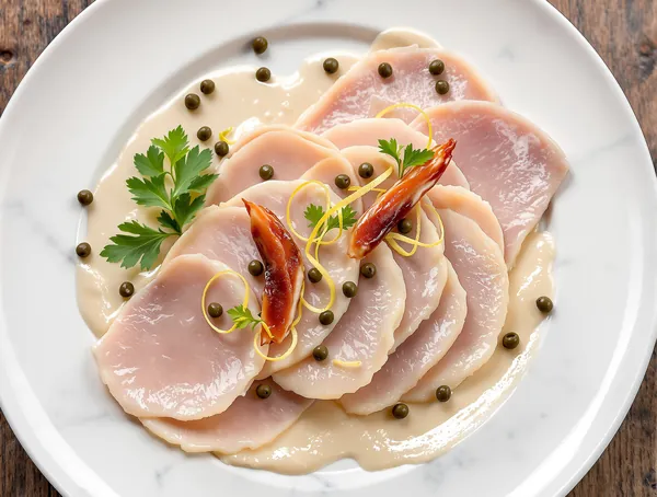 Vitello tonnato cu vițel și sos de ton